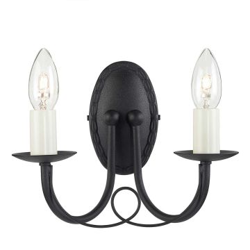 Elstead Lighting MINSTER MN2 BLACK kinkiet 2x60W/E14 
