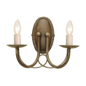 Elstead Lighting MINSTER MN2 BLK/GOLD kinkiet 2x60W/E14 
