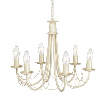 Elstead Lighting MINSTER MN6 IV/GOLD żyrandol 6x60W/E14 