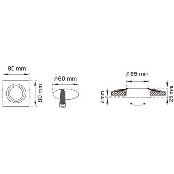 Zuma Line FINN OB2211CL02-B downlight wpuszczany 1x50W/GU10   