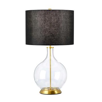 Elstead Lighting Orb ORB-CLEAR-AB-BLK lampka stołowa 1x60W/E27  