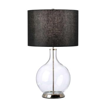 Elstead Lighting Orb ORB-CLEAR-PN-BLK lampka stołowa 1x60W/E27  