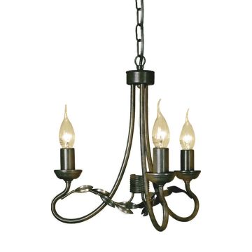 Elstead Lighting OLIVIA OV3 BLK/GOLD żyrandol 3x60W/E14 
