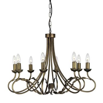 Elstead Lighting OLIVIA OV8 BLK/GOLD żyrandol 8x60W/E14 