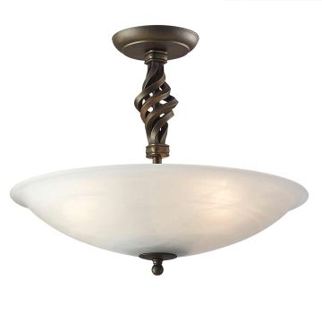 Elstead Lighting PEMBROKE PB/SF/A BLK/GOLD plafon sufitowy 3x60W/E27 