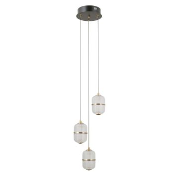 Italux Alani PND-34375-3-BK lampa wisząca 3x15W/LED 1170lm 3000K IP20