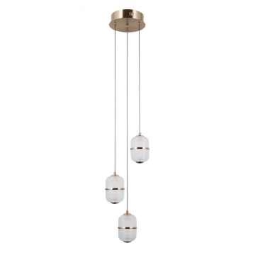 Italux Alani PND-34375-3-HBR lampa wisząca 3x15W/LED 1170lm 3000K IP20