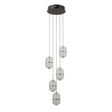 Italux Alani PND-34375-5-BK lampa wisząca 5x28W/LED 2184lm 3000K IP20