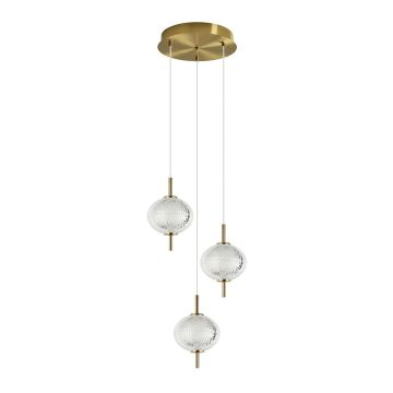 Italux Corado PND-81418-3-BK-GD lampa wisząca 1x12W/LED 1084lm 3000K IP20