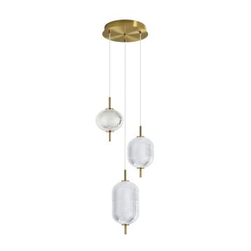 Italux Corado PND-81438-3-GD lampa wisząca 1x23W/LED 2104lm 3000K IP20