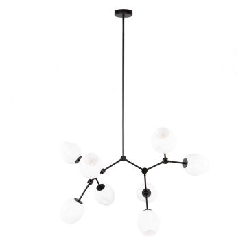 Italux Ferral PND-75075-8-BK-WG lampa sufitowa 8x40W/E27 IP20