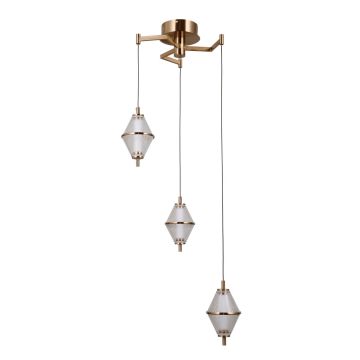 Italux Fuente PND-34395-3-HBR lampa wisząca 3x15W/LED 1108lm 3000K IP20