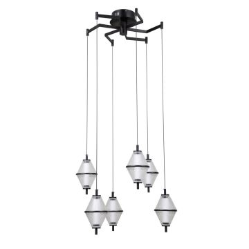 Italux Fuente PND-34395-6-BK lampa wisząca 6x30W/LED 1795lm 3000K IP20