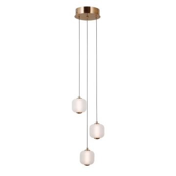 Italux Ganti PND-34362-3-HBR-OPAL lampa wisząca 3x8W/LED 865lm 3000K IP20