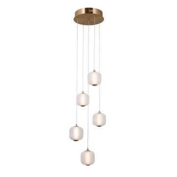 Italux Ganti PND-34362-5-HBR-OPAL lampa wisząca 5x12W/LED 1300lm 3000K IP20
