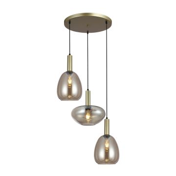 Italux Gater PND-23541-3-GD-CH lampa wisząca 3x40W/E27 IP20