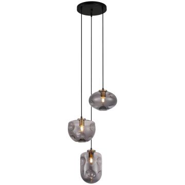 Italux Hatella PND-112038-3A-BRO+SG lampa wisząca 3x40W/E27 IP20