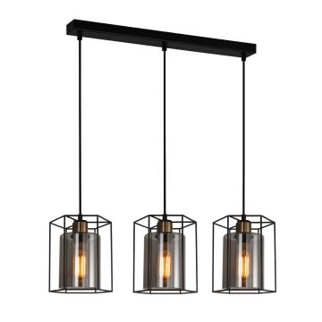 Italux Kalula PND-78901-3-BK+SG lampa wisząca 3x40W/E27 IP20