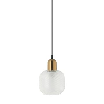 Italux Lamezia PND-67594-1-BRO+CL lampa wisząca 1x40W/E27 IP20