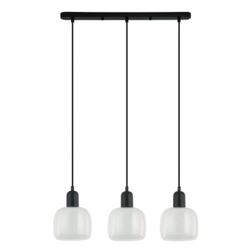 Italux Lamezia PND-67594-3-BK+CL lampa wisząca 3x40W/E27 IP20