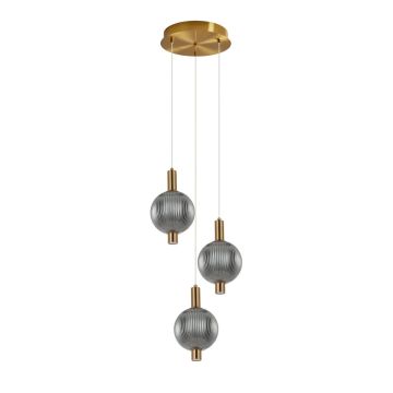 Italux Lenti PND-83631-3-BRO-SG lampa wisząca 1x18W/LED 720lm 3000K IP20