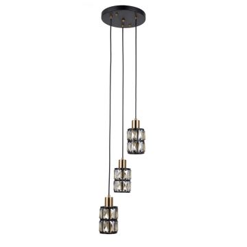 Italux Menfi PND-44236-3-BK-GD lampa wisząca 3x40W/E27 IP20