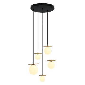 Italux Merseta PND-463325A-BRO+W lampa wisząca 3xE14 40W + 2xG9 25W IP20 