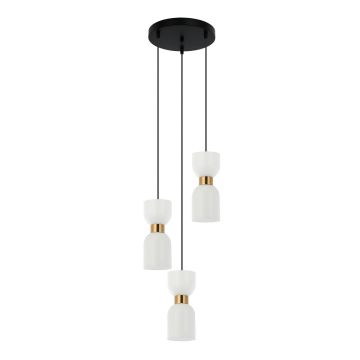 Italux Monza PND-57602-3-BK+BRO lampa wisząca 3x40W/E27 IP20
