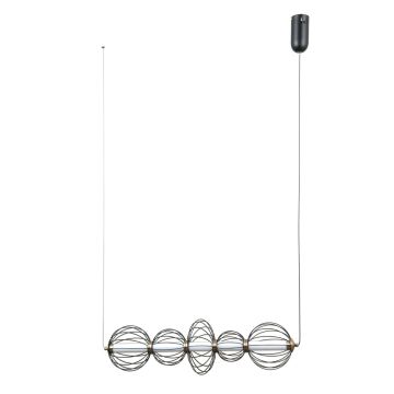 Italux Rabel PND-344221-5-BK lampa wisząca 5x18W/LED 1116lm 3000K IP20