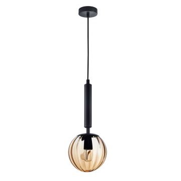 Italux Ravena PND-2324-1 BK+AMB lampa wisząca 1x10W/E27 IP20