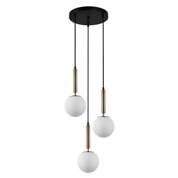 Italux Ravena PND-2324-3A GD+OPAL lampa wisząca 3x10W/E27 IP20