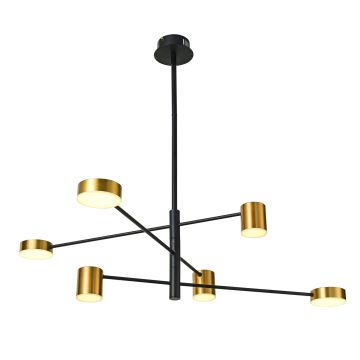 Italux Remdal PND-16374-6-BK-GD-4K lampa wisząca 36W/LED 4000K IP20