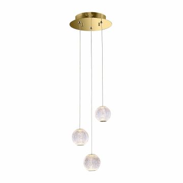 Italux Rosario PND-12220121-3A-GD lampa wisząca 3x12.6W/LED 3000K IP20
