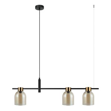 Italux Servio PND-66892-3-BK-AMB lampa wisząca 3x40W/E14 IP20 
