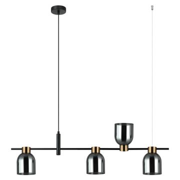 Italux Servio PND-66892-4-BK-SG lampa wisząca 4x40W/E14 IP20 