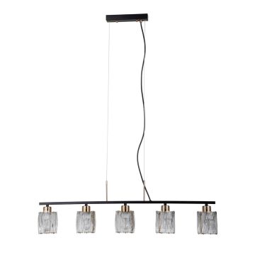 Italux Simona PND-40814-5-BK-HBR lampa wisząca 5x40W/E14 IP20