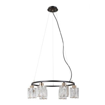 Italux Simona PND-40814-6-BK-HBR lampa wisząca 6x40W/E14 IP20