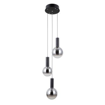 Italux Strela PND-34378-3S-BK lampa wisząca 3x15W/LED 1188lm 3000K IP20