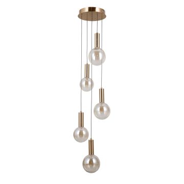 Italux Strela PND-34378-5S-HBR lampa wisząca 5x25W/LED 1450lm 3000K IP20