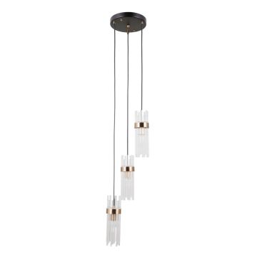 Italux Taraso PND-40760-3-BK-HBR lampa wisząca 3x40W/E14 IP20