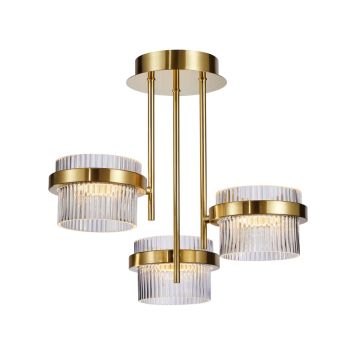 Italux Tiara PND-77362-3-24W-GD lampa sufitowa 3x24W/LED 3000K IP20