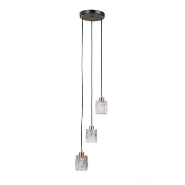 Italux Torno PND-40813-3R-BK-HBR lampa wisząca 3x40W/E14 IP20