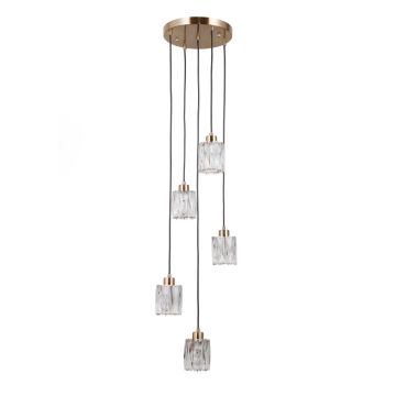 Italux Torno PND-40813-5R-HBR lampa wisząca 5x40W/E14 IP20