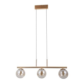 Italux Velada PND-34381-3-HBR lampa wisząca 3x15W/LED 610lm 3000K IP20