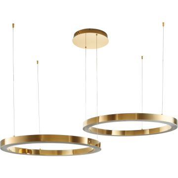 Step into Design CIRCLE 2in1 DN924-80+80 gold lampa wisząca 2x80W/LED 6400lm 3000K IP20