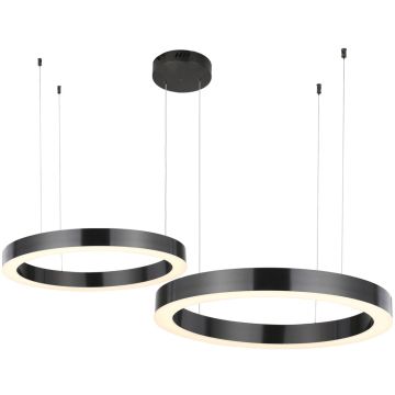 Step into Design CIRCLE 2in1 ST-8848-40+60 black lampa wisząca 2x53W/LED 5035lm 3000K IP20