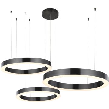 Step into Design CIRCLE 3in1 ST-8848-40+60+80 black lampa wisząca 3x93W/LED 8835lm 3000K IP20