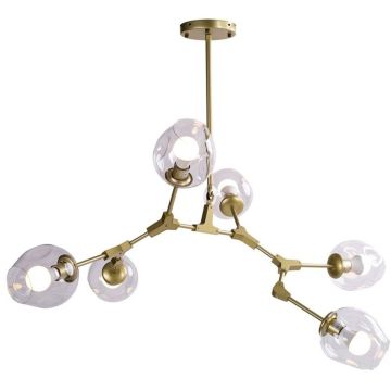 Step into Design MODERN ORCHID ST-1232-6 GOLD transparent lampa sufitowa 6x60W/E27   IP20