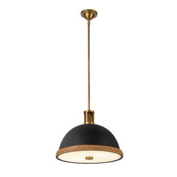 Quintiesse Doral QN-DORAL-P-M-BK lampa wisząca 2x60W/E27 IP20