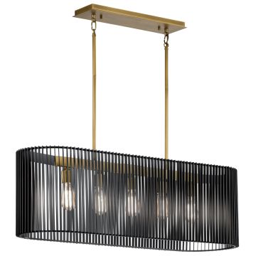 Quintiesse Linara QN-LINARA-ISLE-BK lampa wisząca 5x60W/E27  
